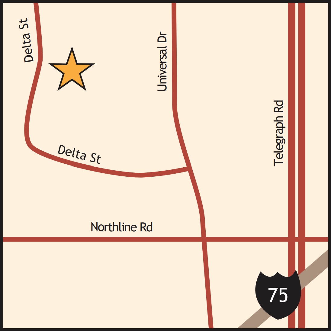 Romulus, Michigan Location Map