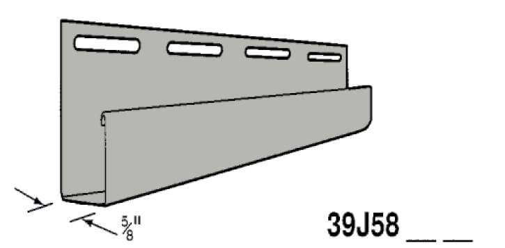 20J5844 - J CHANNEL 5/8"STONE 40 PC CTN : 