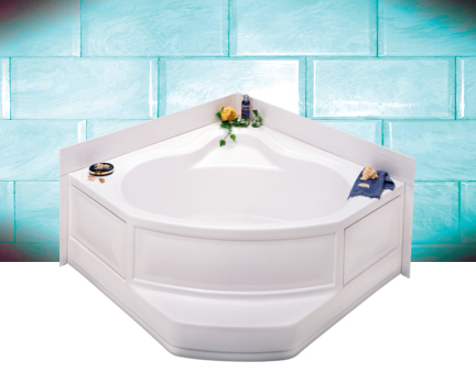 5315454W - TUB BETTERBATH 54x54 WHT CORN : 