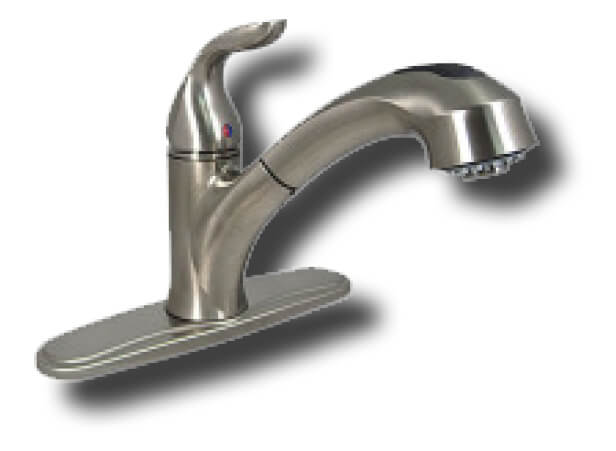 5362104 - FAUCET 8" SING HDL BRUSH NICKE : 