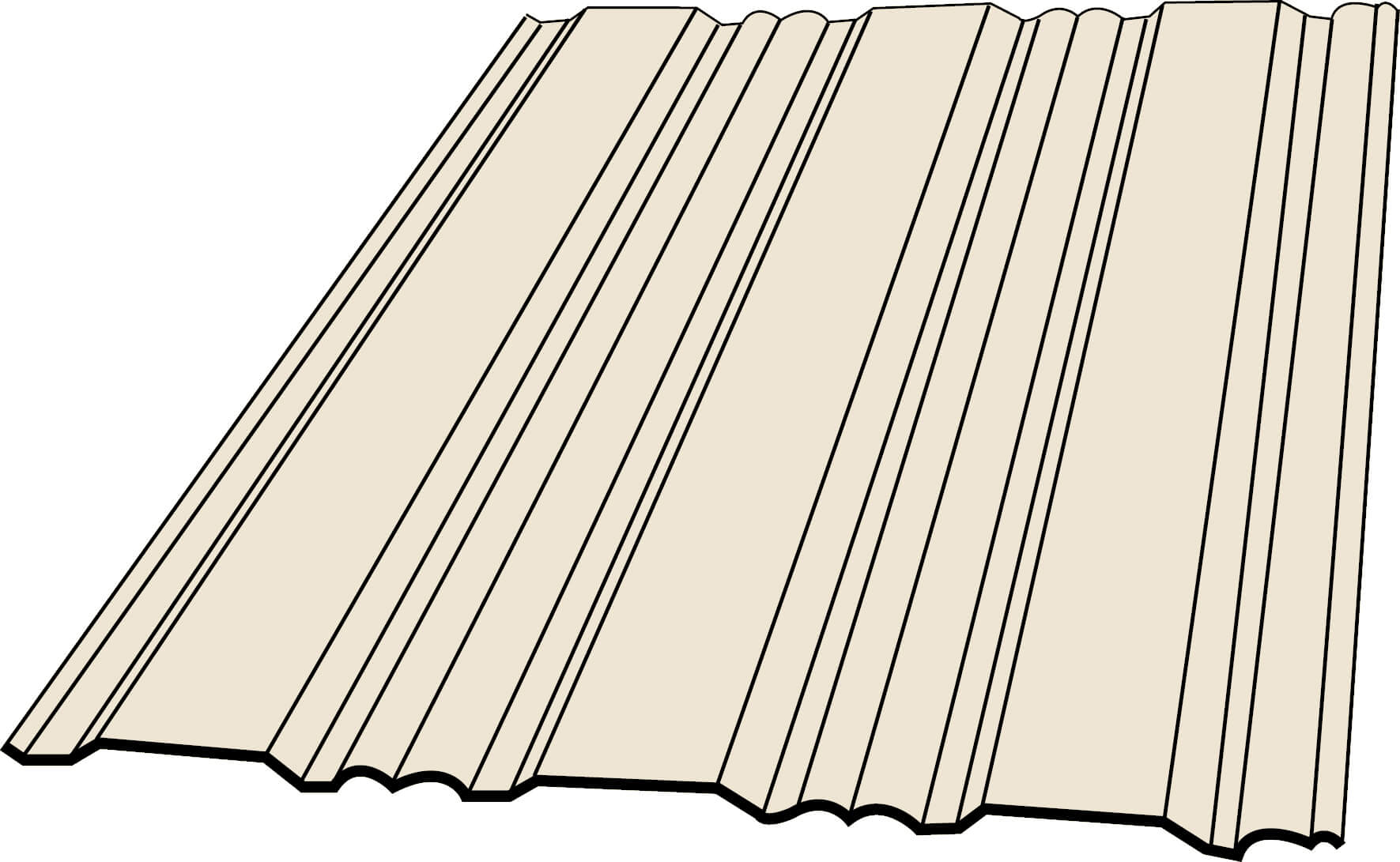 60101200C - **NLA**SIDING 4' x 96" CREAM SMOOTH : 