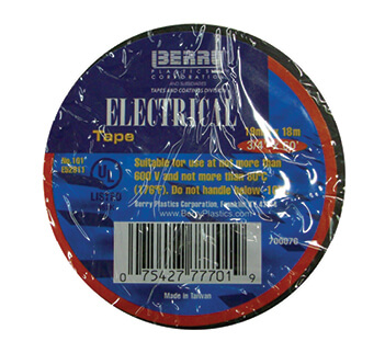 603466 - TAPE BLACK ELECTRICAL 3/4"** : 