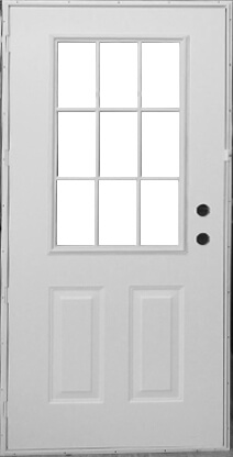 6923276LNP - 5500 32x76 LH WHT 9-LITE : 