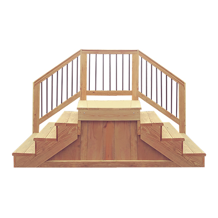 JACKANDJILL - Jack and Jill Wood Steps : Railings sold separately.