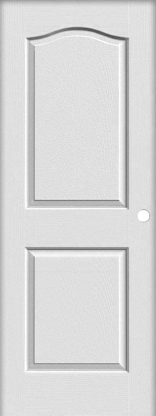 WHITE WOOD 2-PNL INT DOOR - WHITE WOOD 2-PANEL INTERIOR DOOR : 