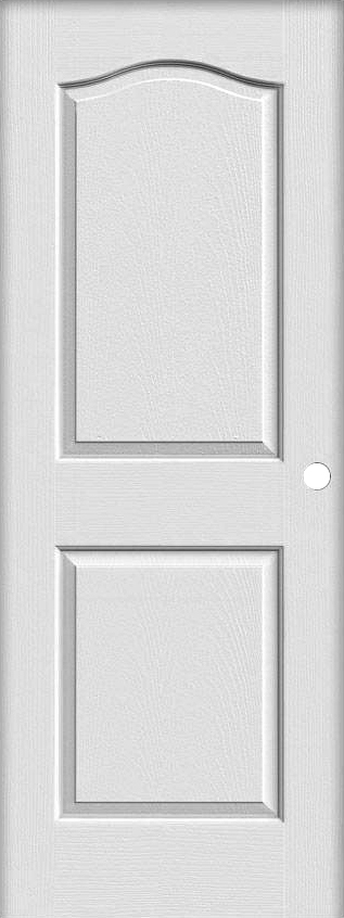 WHITE WOOD 2-PNL INT DOOR